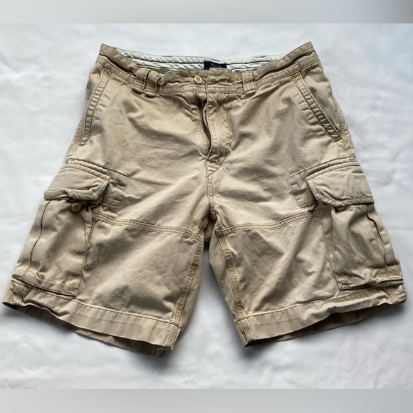 Ralph Lauren POLO by Ralph Lauren cargo shorts, short pants, men's size w36 cotton Beige type Vintage Second Hand